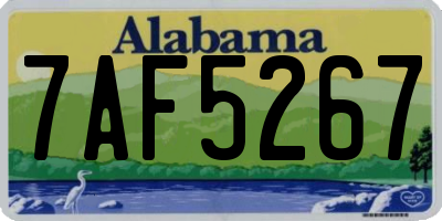 AL license plate 7AF5267