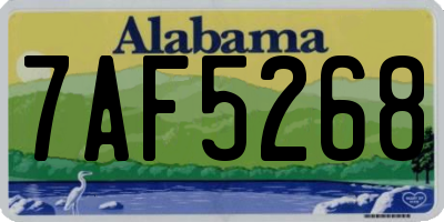 AL license plate 7AF5268