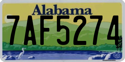 AL license plate 7AF5274