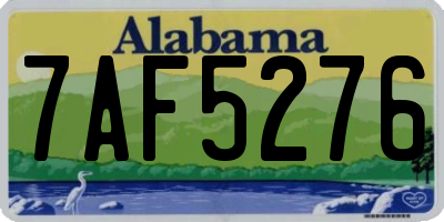 AL license plate 7AF5276