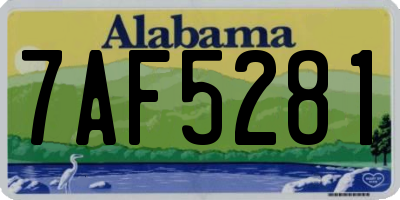 AL license plate 7AF5281