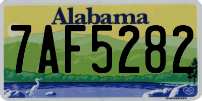 AL license plate 7AF5282