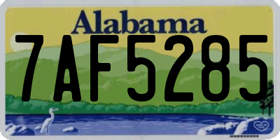AL license plate 7AF5285