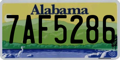 AL license plate 7AF5286