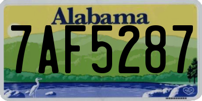 AL license plate 7AF5287