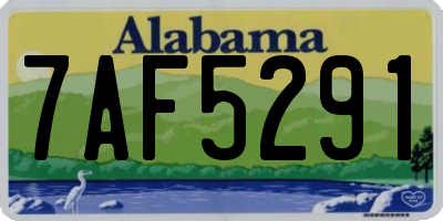 AL license plate 7AF5291