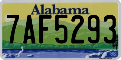 AL license plate 7AF5293