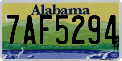 AL license plate 7AF5294