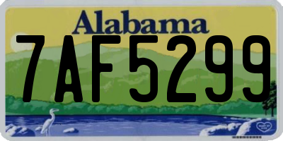 AL license plate 7AF5299