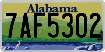 AL license plate 7AF5302