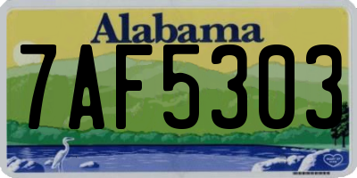 AL license plate 7AF5303