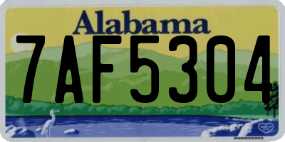 AL license plate 7AF5304