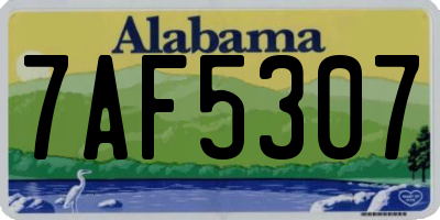 AL license plate 7AF5307