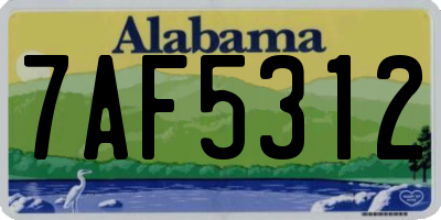 AL license plate 7AF5312