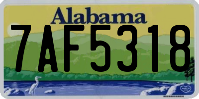 AL license plate 7AF5318