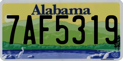 AL license plate 7AF5319