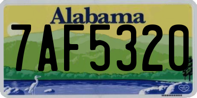 AL license plate 7AF5320