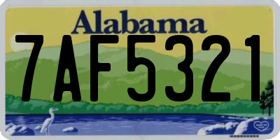 AL license plate 7AF5321