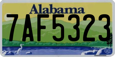 AL license plate 7AF5323