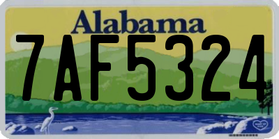 AL license plate 7AF5324