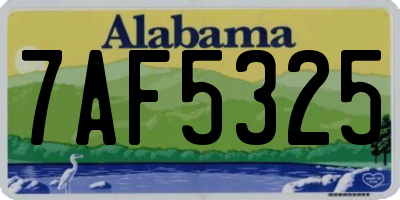 AL license plate 7AF5325