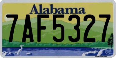 AL license plate 7AF5327