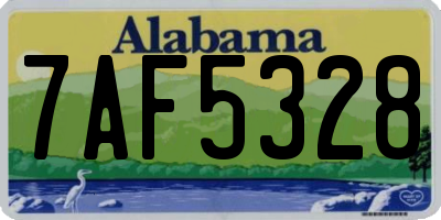 AL license plate 7AF5328