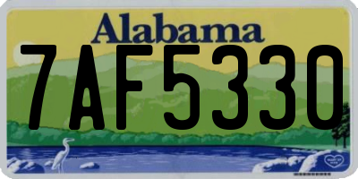 AL license plate 7AF5330
