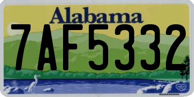 AL license plate 7AF5332