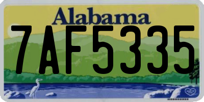 AL license plate 7AF5335