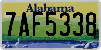 AL license plate 7AF5338