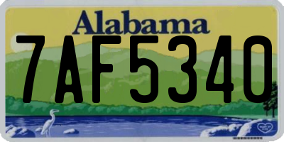 AL license plate 7AF5340