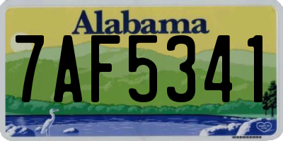 AL license plate 7AF5341