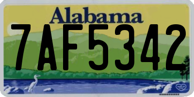 AL license plate 7AF5342