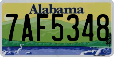 AL license plate 7AF5348