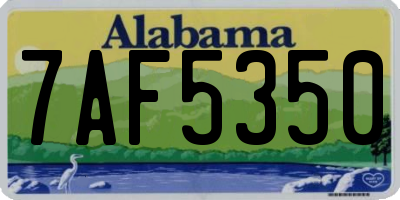 AL license plate 7AF5350