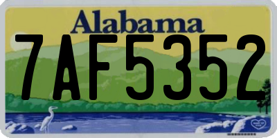 AL license plate 7AF5352