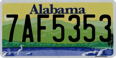 AL license plate 7AF5353