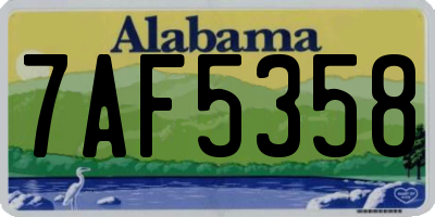 AL license plate 7AF5358