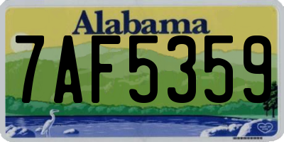 AL license plate 7AF5359