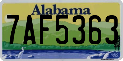 AL license plate 7AF5363