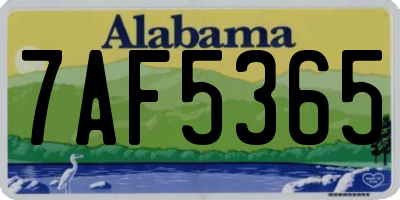 AL license plate 7AF5365
