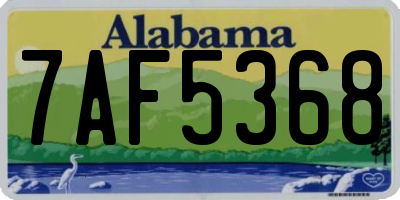 AL license plate 7AF5368