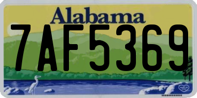 AL license plate 7AF5369