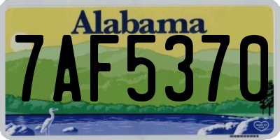 AL license plate 7AF5370