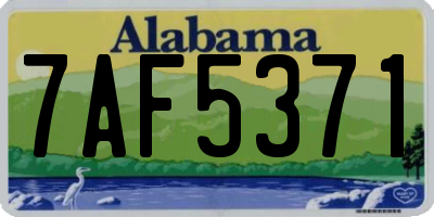 AL license plate 7AF5371