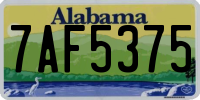 AL license plate 7AF5375
