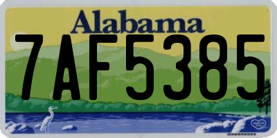 AL license plate 7AF5385