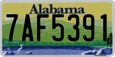 AL license plate 7AF5391