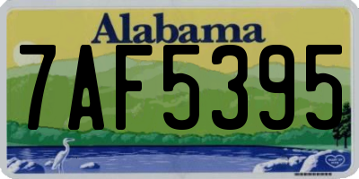 AL license plate 7AF5395